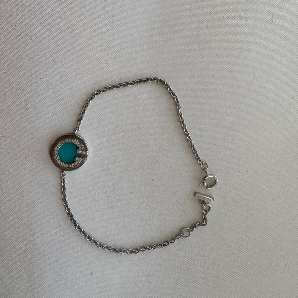 Tiffany Teal circle diamond bracelet